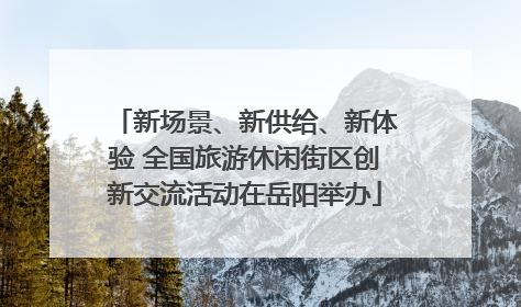 新场景、新供给、新体验 全国旅游休闲街区创新交流活动在岳阳举办