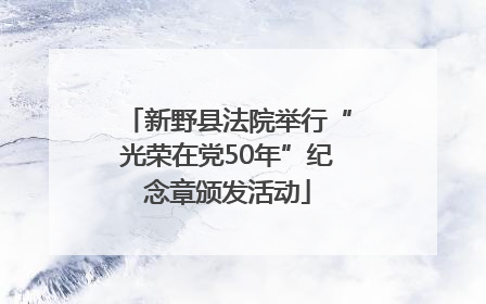 新野县法院举行“光荣在党50年”纪念章颁发活动