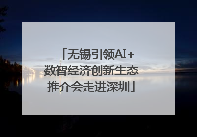 无锡引领AI+数智经济创新生态推介会走进深圳