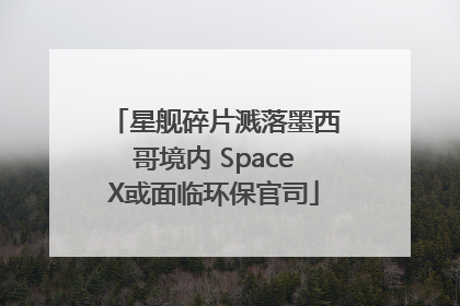 星舰碎片溅落墨西哥境内 SpaceX或面临环保官司