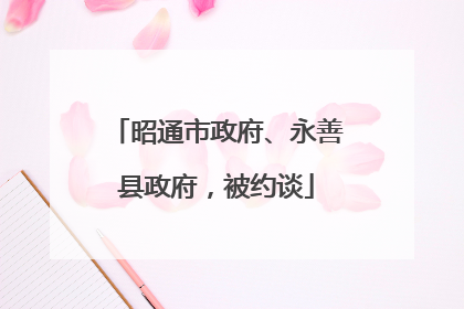 昭通市政府、永善县政府，被约谈