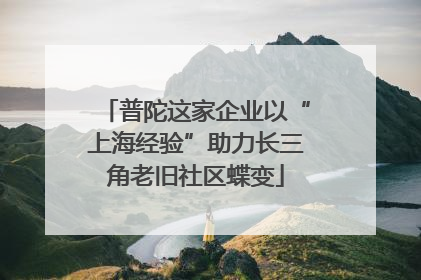 普陀这家企业以“上海经验”助力长三角老旧社区蝶变