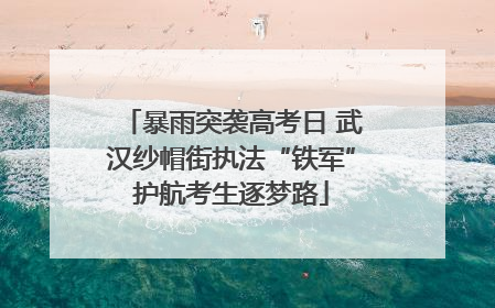 暴雨突袭高考日 武汉纱帽街执法“铁军”护航考生逐梦路
