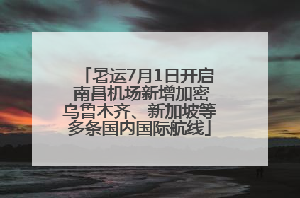 暑运7月1日开启 南昌机场新增加密乌鲁木齐、新加坡等多条国内国际航线