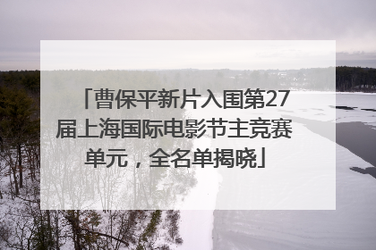 曹保平新片入围第27届上海国际电影节主竞赛单元，全名单揭晓