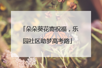 朵朵葵花寄祝福，乐园社区助梦高考路