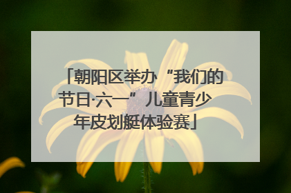 朝阳区举办“我们的节日·六一”儿童青少年皮划艇体验赛