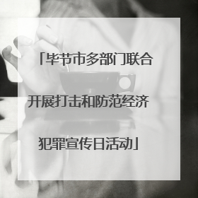 毕节市多部门联合开展打击和防范经济犯罪宣传日活动