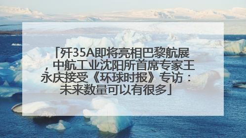 歼35A即将亮相巴黎航展，中航工业沈阳所首席专家王永庆接受《环球时报》专访：未来数量可以有很多