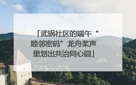 武锅社区的端午“睦邻密码”龙舟桨声里划出共治同心圆