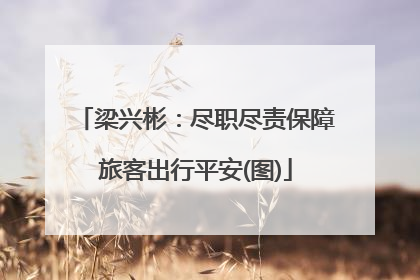 梁兴彬：尽职尽责保障旅客出行平安(图)