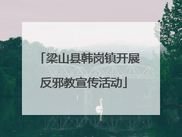 梁山县韩岗镇开展反邪教宣传活动