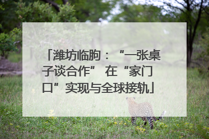 潍坊临朐：“一张桌子谈合作” 在“家门口”实现与全球接轨