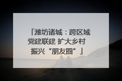 潍坊诸城：跨区域党建联建 扩大乡村振兴“朋友圈”
