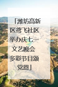 潍坊高新区鸢飞社区举办庆七一文艺晚会 多彩节目颂党恩