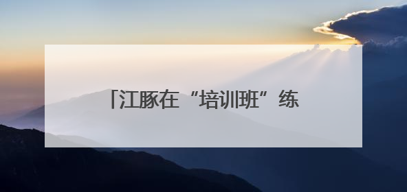 江豚在“培训班”练就江湖本领，外国代表想复制技术回国