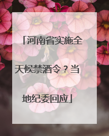 河南省实施全天候禁酒令？当地纪委回应
