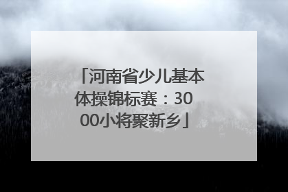 河南省少儿基本体操锦标赛：3000小将聚新乡