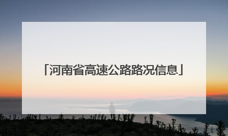 河南省高速公路路况信息