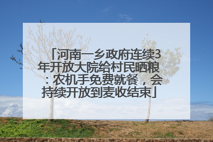 河南一乡政府连续3年开放大院给村民晒粮：农机手免费就餐，会持续开放到麦收结束