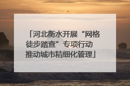 河北衡水开展“网格徒步踏查”专项行动 推动城市精细化管理