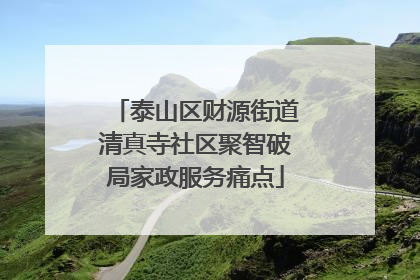 泰山区财源街道清真寺社区聚智破局家政服务痛点