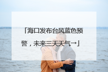 海口发布台风蓝色预警，未来三天天气→