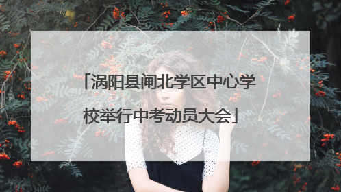 涡阳县闸北学区中心学校举行中考动员大会