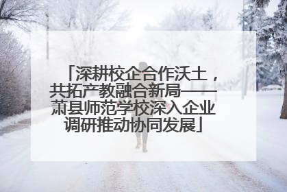 深耕校企合作沃土，共拓产教融合新局——萧县师范学校深入企业调研推动协同发展