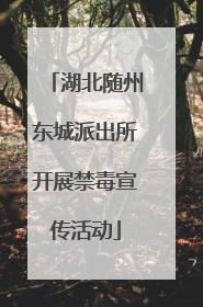 湖北随州东城派出所开展禁毒宣传活动