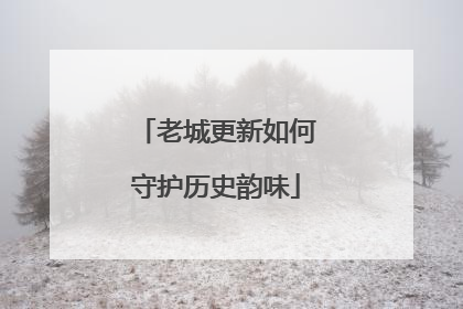 老城更新如何守护历史韵味