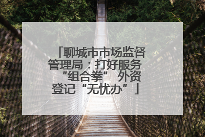 聊城市市场监督管理局：打好服务“组合拳” 外资登记“无忧办”
