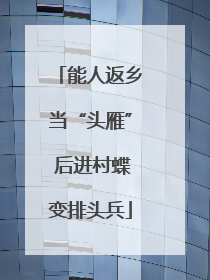 能人返乡当“头雁” 后进村蝶变排头兵