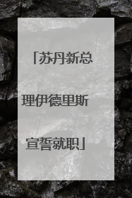 苏丹新总理伊德里斯宣誓就职