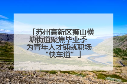 苏州高新区狮山横塘街道聚焦毕业季 为青年人才铺就职场“快车道”