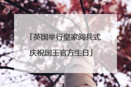 英国举行皇家阅兵式庆祝国王官方生日