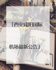西安咸阳国际机场最新公告