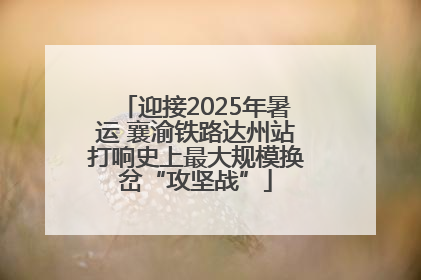 迎接2025年暑运 襄渝铁路达州站打响史上最大规模换岔“攻坚战”