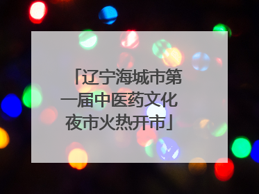 辽宁海城市第一届中医药文化夜市火热开市