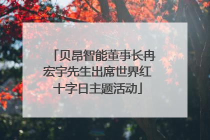 贝昂智能董事长冉宏宇先生出席世界红十字日主题活动