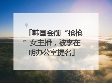 韩国会前“抢枪”女主播，被李在明办公室提名