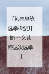 韩国总统选举投票开始 一文读懂这次选举