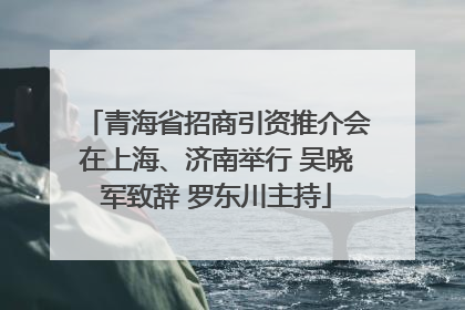 青海省招商引资推介会在上海、济南举行 吴晓军致辞 罗东川主持