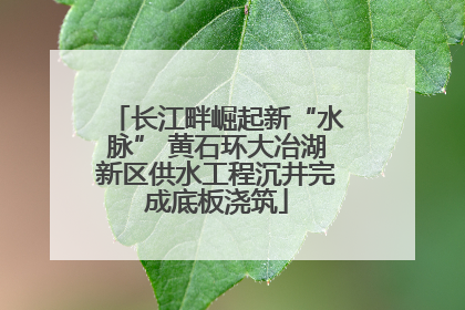 长江畔崛起新“水脉” 黄石环大冶湖新区供水工程沉井完成底板浇筑