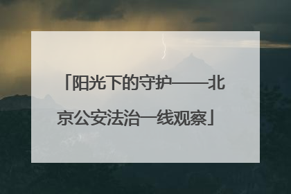 阳光下的守护——北京公安法治一线观察