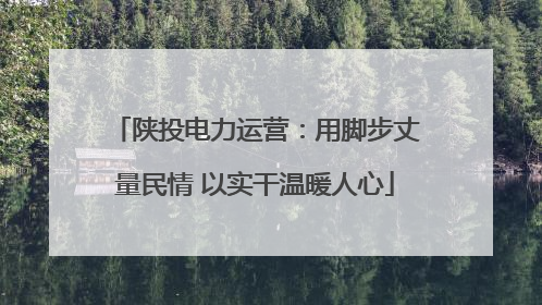陕投电力运营：用脚步丈量民情 以实干温暖人心