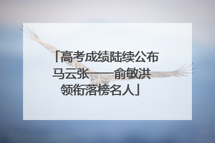 高考成绩陆续公布 马云张一一俞敏洪领衔落榜名人