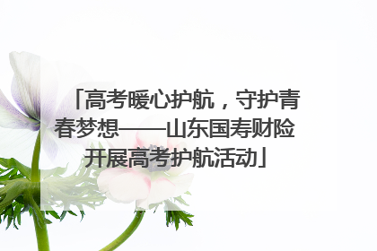 高考暖心护航，守护青春梦想——山东国寿财险开展高考护航活动