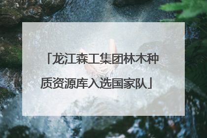 龙江森工集团林木种质资源库入选国家队