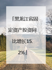 黑龙江省固定资产投资同比增长15.2%